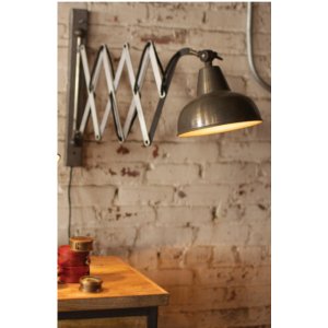 Kalalou NNL2308 Industrial Scissor Wall Lamp 24d X 14t