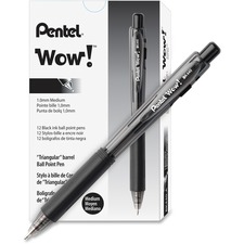 Pentel PEN BK440A Wow! Retractable Ballpoint Pens - Medium Pen Point -