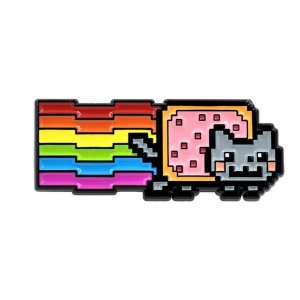 Real 7092 Nyan Cat Pin - Rainbow Cat Meme Enamel Pin