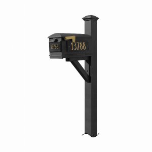 Qualarc WPD-NB-S7-LM-3P-BLK Westhaven System With Lewiston Mailbox, (3