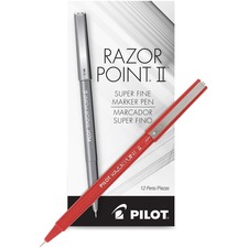 Pilot PIL 11011 Razor Point Ii Marker Pens - Super Fine Pen Point - 0.