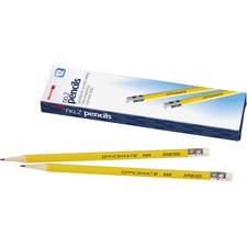 Officemate OIC 66520 Oic No. 2 Wood Pencils - 2 Lead - Yellow Wood Bar