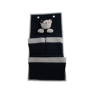 Old AB007 Anne Home - Bear-themed 3-pocket Wall Hanger Toy Storage