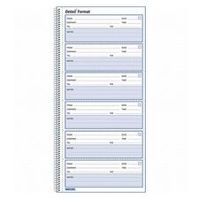 Dominion RED 51113 Rediform Voice Mail Log Book - 600 Sheet(s) - Wire 