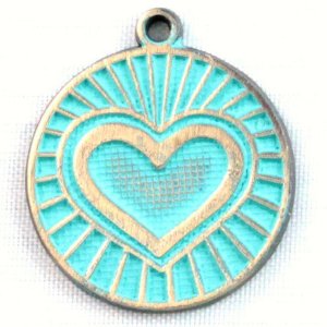 Gleeful RT-BLESSED-TURQ-NEC Blessed Token Charm  Necklace