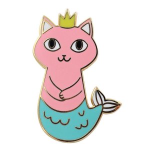 Real 7438 Mermaid Cat -   Mermaid Cat Enamel Pin