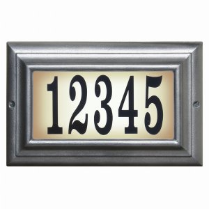 Qualarc LTS-1300-PW Edgewood Standard Lighted Address Plaque In Pewter