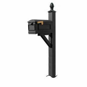 Qualarc WPD-NB-S3-LMC-BLK Westhaven System With Lewiston Mailbox (no B