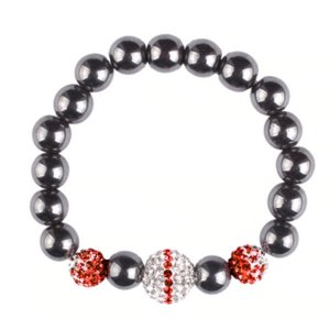 The 290-CHSB Crystal  Hematite Stretch Bracelet