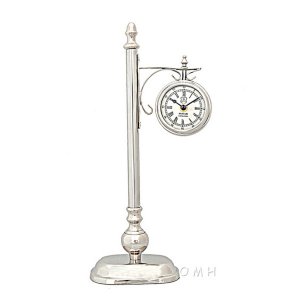 Old AK001 Brass And Aluminum Vintage Hanging Desk Clock