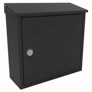 Qualarc ALX-400-BLK Allux 400 Top Loading Wall Mount Locking Mailbox I