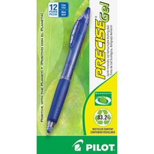 Pilot PIL 15002 Precise Gel Fine Retractable Begreen Pens - Fine Pen P