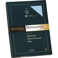 Neenah SOU 41SM Southworth Manuscript Covers - 12 12 X 9 Sheet - Blue 