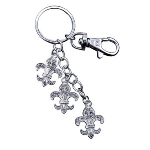 The 290-FDLKC Fleur-de-lys Keychain With Purse Hook