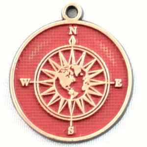 Gleeful RT-TRUE-MARS-NEC True North Token Charm  Necklace (18 Inches)