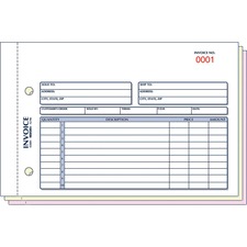 Dominion RED 7L706 Rediform Carbonless Invoices - 50 Sheet(s) - 3 Part