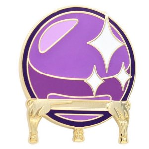 Real 7091 Crystal Ball Enamel Pin - Occult  Kawaii Pin For Psychics, F