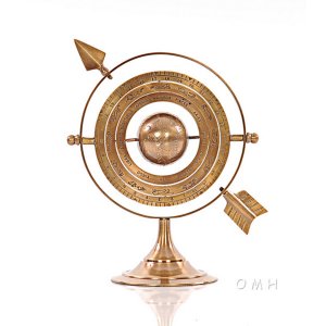 Old AK027 Brass Armillary Globe Dcor