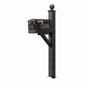 Qualarc WPD-NB-S4-LM-3P-BLK Westhaven System With Lewiston Mailbox, (3