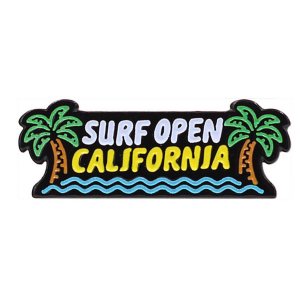 Real 7082 Surf Open California Neon Sign Enamel Pin - Glow-in-the-dark