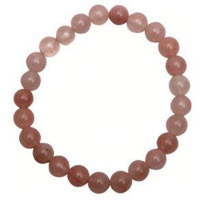 The 290-PRQSB Pink Rose Quartz Bracelet With Charm