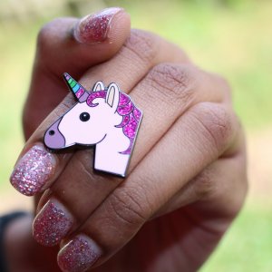 Real 723 Unicorn Emoji Pin  Enamel Pin For Your Life