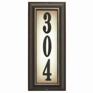 Qualarc LTV-1303-ORB Edgewood Vertical Lighted Address Plaque In Oil R