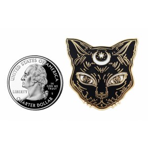 Real 5525 Luna The Black Cat - Enamel Cat Pin