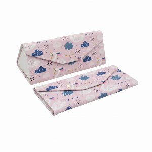 Real 8677 Adorable Animal  Leather Glasses Case - Swan Unicorn