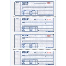 Dominion RED 8L816 Rediform Money Receipt 4 Per Page Collection Forms 