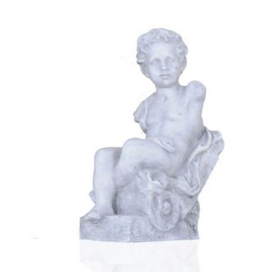 Old AT007 Anne Home - Boy Sitting Statue