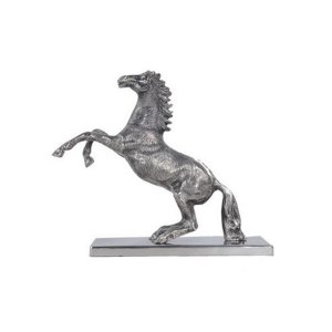 Old AK040 Solid Aluminum Horse Statue With Base