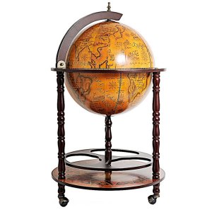 Old NG001 Nautical Globe Bar With Hidden Drink Cabinet Storage 17 34 I