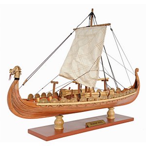 Old B036 Drakaar Viking Small-scaled Model Boat