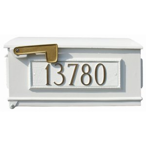 Qualarc LM3P-WHT Lewiston Mailbox Only With 3 Cast Aluminum Personaliz