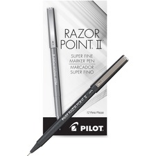 Pilot PIL 11009 Razor Point Ii Marker Pens - Super Fine Pen Point - 0.