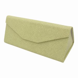 Real 9050 Adorable Solid Color  Leather Glasses Case - Olive