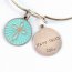 Gleeful RT-FAITH-TURQ-NEC Faith Token Charm  Necklace