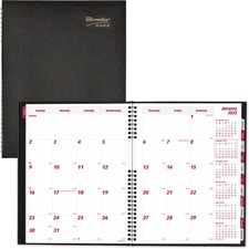 Dominion RED CB1262CBLK Brownline Coilpro Hard Cover 14-month Planner 