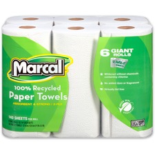 Marcal MRC 6181CT Marcal 100% Recycled, Giant Roll Paper Towels - 2 Pl