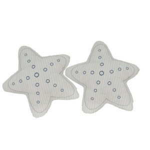 Old AB905 Anne Home - Set Of 2 White Star-shaped Pillows