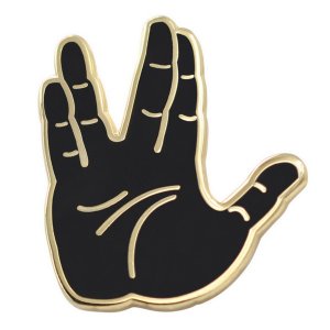 Real 1245 Live Long  Prosper Emoji  Star Trek Enamel Pin