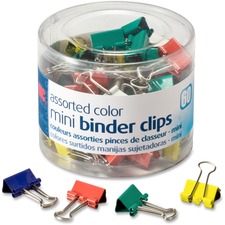 Officemate OIC 31024 Oic Metal Mini Binder Clips - Mini - 0.25 Size Ca