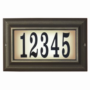 Qualarc LTS-1300-ORB Edgewood Standard Lighted Address Plaque In Oil R