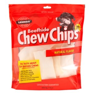 Lennox 800 Natural Beefhide Chew Chips (16oz)