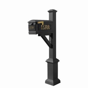 Qualarc WPD-SB1-S7-LM-3P-BLK Westhaven System With Lewiston Mailbox, (