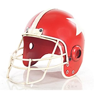 Old AJ067 Red Football Helmet Model