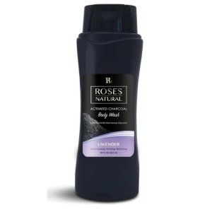 Roses 744790579109 Activated Charcoal Body Wash - Lavender 18oz