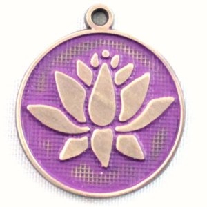 Gleeful RT-BLOOM-T-ORCH-NEC Bloom In Adversity Token Charm  Necklace