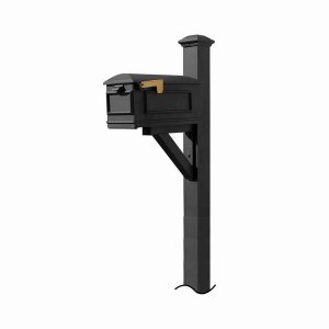 Qualarc WPD-NB-S7-LMC-BLK Westhaven System With Lewiston Mailbox (no B